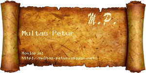 Multas Petur névjegykártya